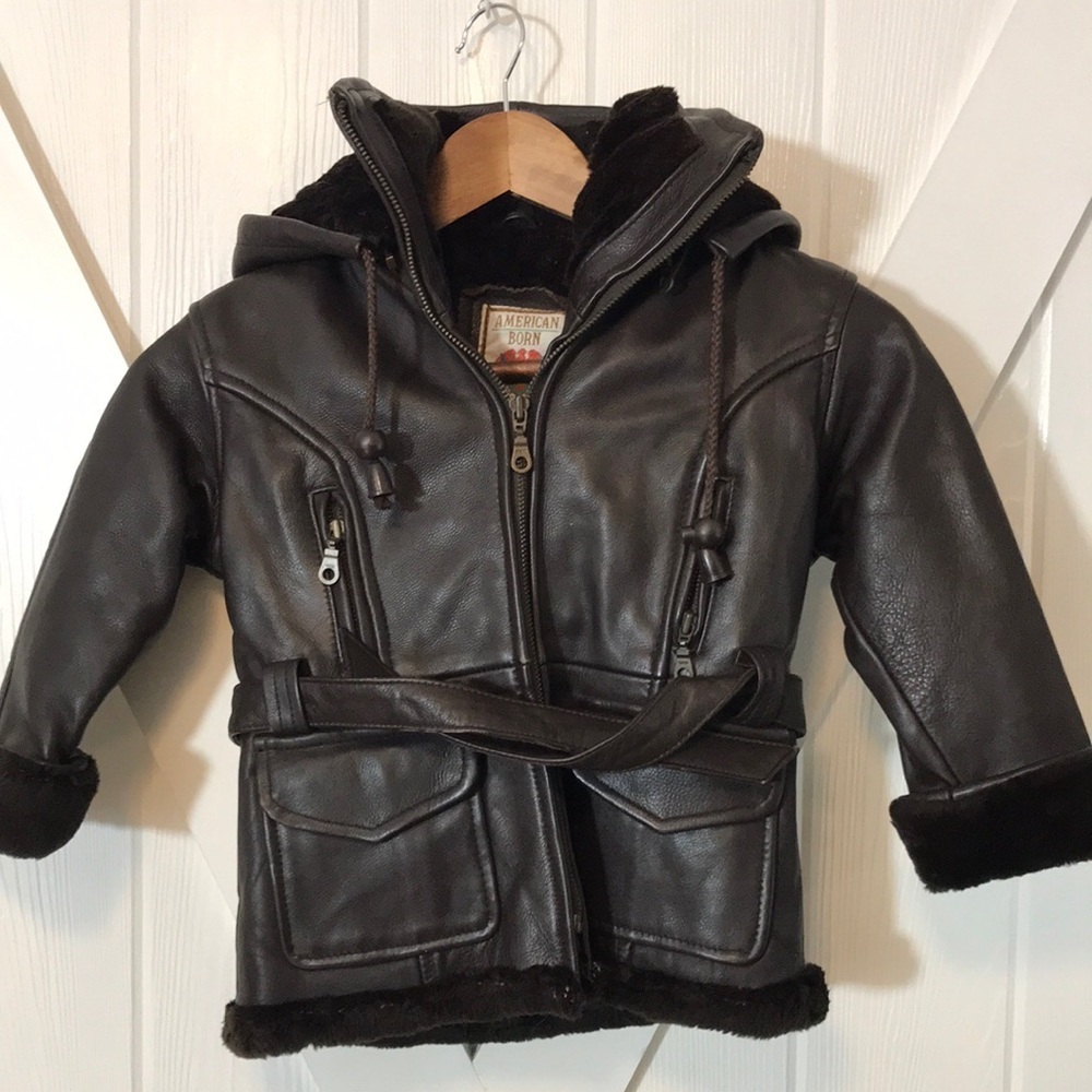 Cozy Brown Faux Fur Hooded Kids Jacket